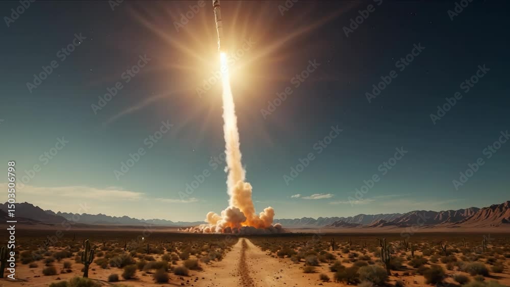 Rocket launching. Generative AI