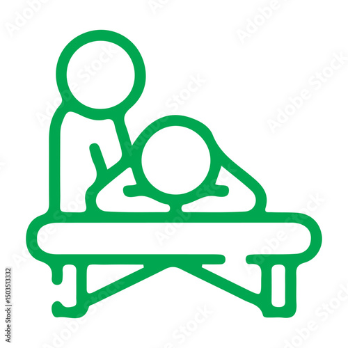 Massage Icon Set For Cold Stone Therapy