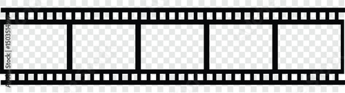 Movie long film strip isolated on white background. Film strip template. Cinema and filmmaking concept. Vector illustration eps 10