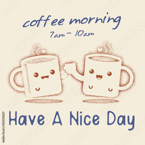 Coffee Morning time artwork for graphic tee t shirt, Breakfast time vector design. vector coffee cup character. food fashion graphics t-shirt design, Coffee Time Modern Art. Coffee club artwork