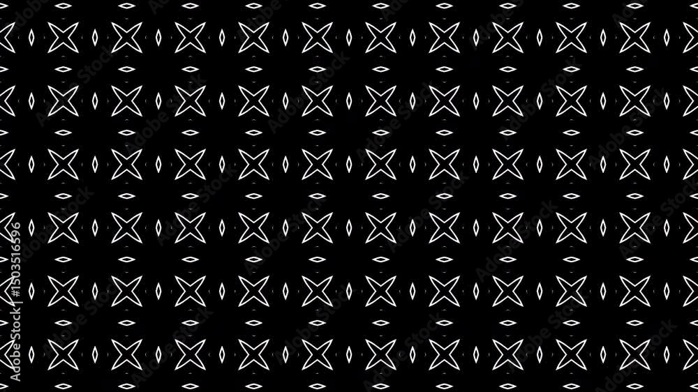 Topographic map animation with a kaleidoscopic effect, creating repeating, symmetrical patterns. Abstract and visually engaging