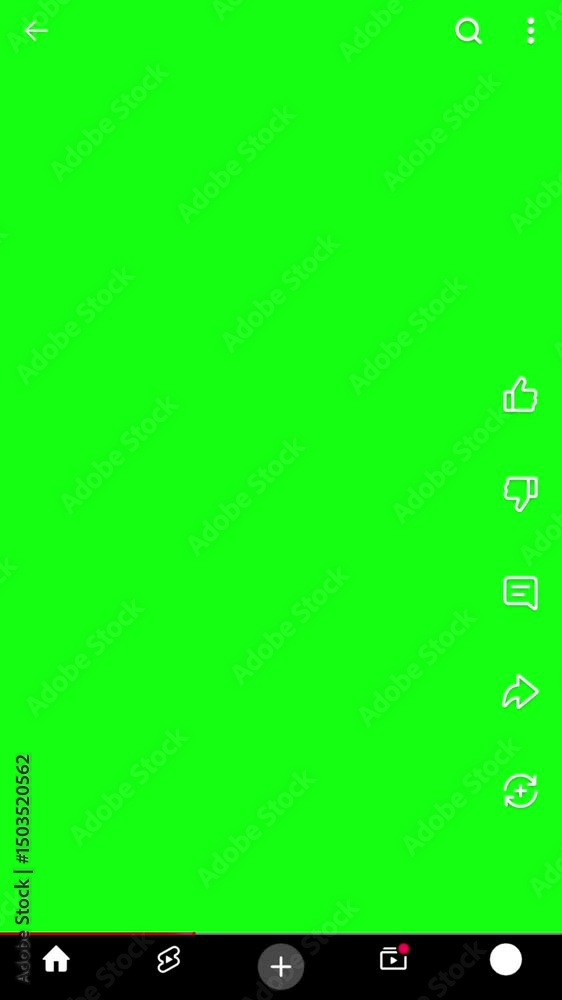 YouTube Animated Shorts UI Overlay (Greenscreen) YT Animation for Mobile App Interface YT Mockup with Buttons, Comments & Feed Layout for Showreels and Video Campaign Presentations