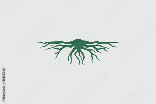 Abstract Life Root Logo Design Template