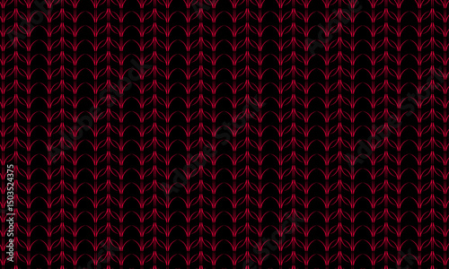 Seamless Abstract Pink Ovals Pattern on Black Background