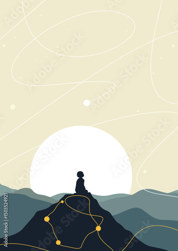 Road, Sun, Mountain, Success, Peak, Rock, Tree, Growth, Success, Person, Personality, Man, Woman, Artwork, Vector