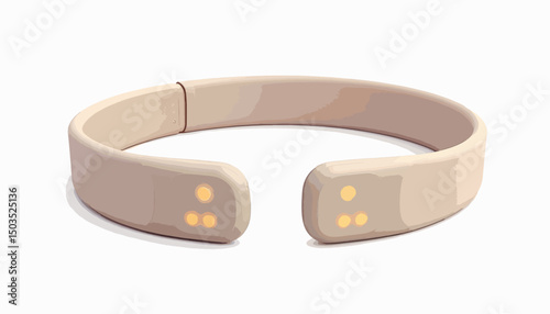 Sleek sleep tracking headband in neutral beige on white background, functionality