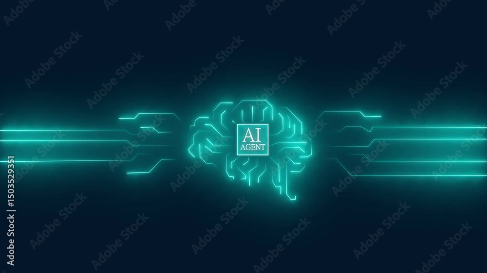 Multi agent AI systems concept on transparent background. AI driven solutions streamline workflows, Decision, Automate daily Tasks. Automate repetitive work Artificial intelligence, automation and mod