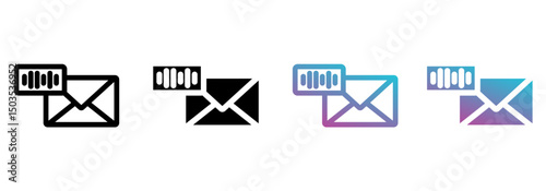 Voicemail multistyle best icon sheet collection