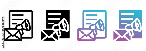 newsletter best multistyle icon sheet collection