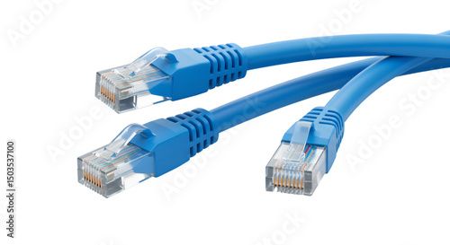network cables on white background