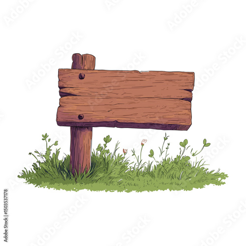 blank wooden sign