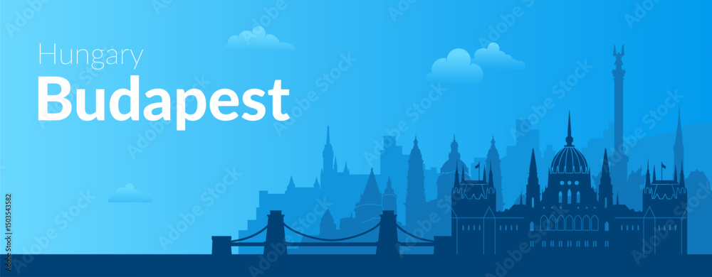 Fototapeta premium Discover the enchanting beauty of Budapest, a magnificent glimpse into Hungarys capital