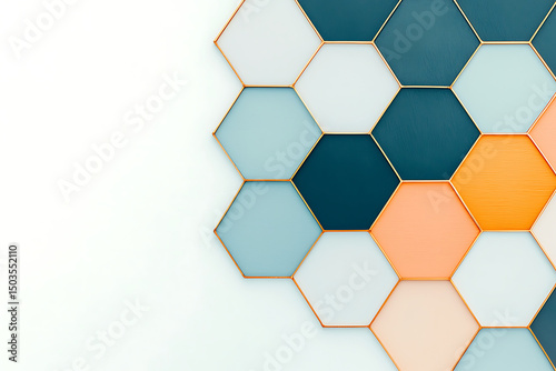 Abstract Hexagon Pattern Background.