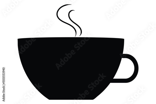 Coffee cup icon. Hot coffee cup icon linear logo isolated.
