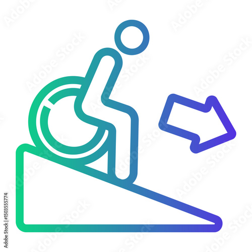 access Line Gradient Icon