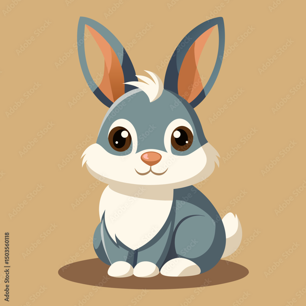 Fototapeta premium cute bunny rabbit cartoon vector