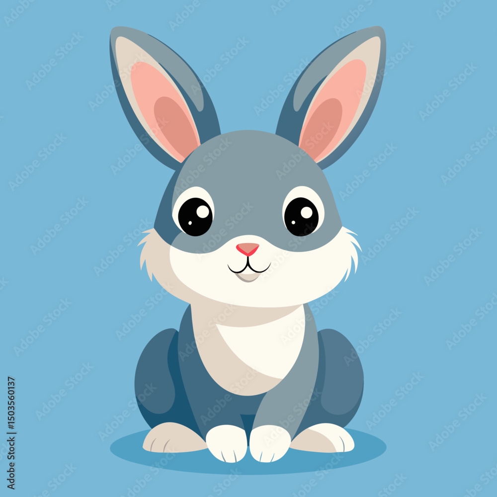 Obraz premium cute bunny rabbit cartoon vector
