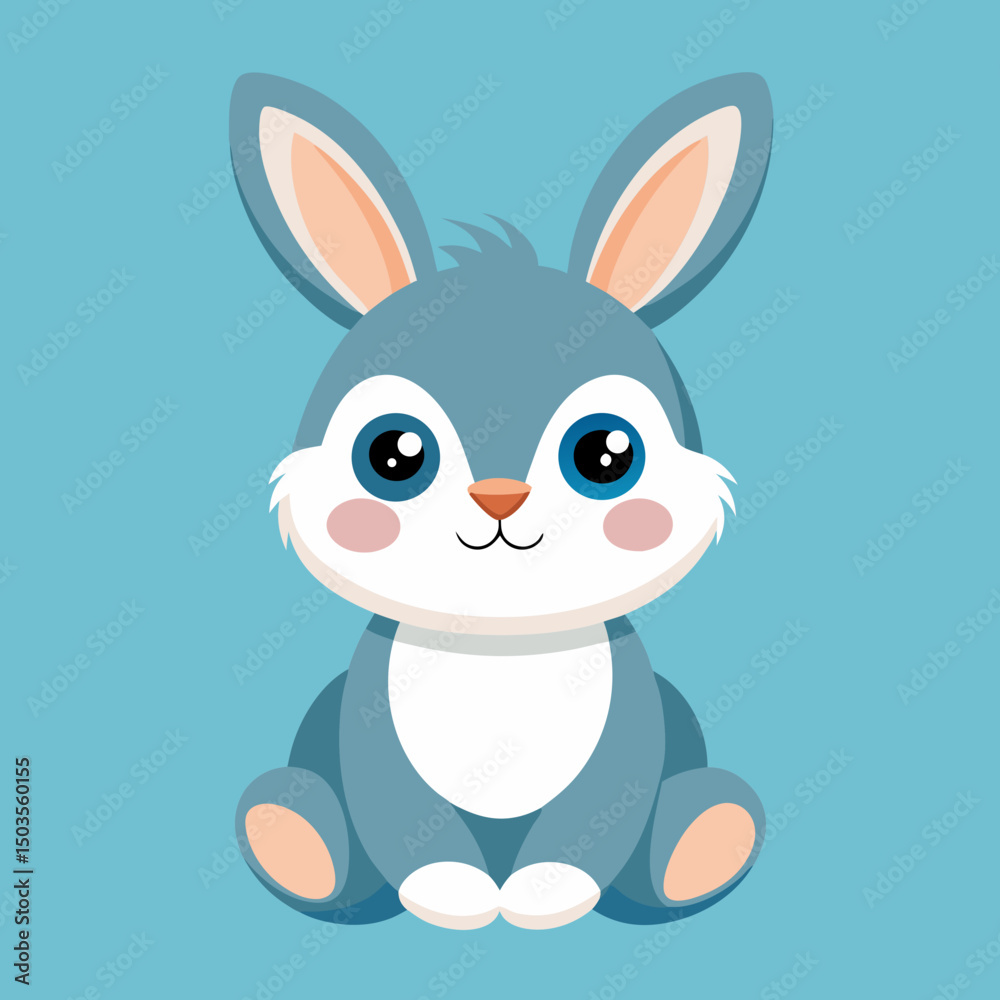 Obraz premium cute bunny rabbit cartoon vector