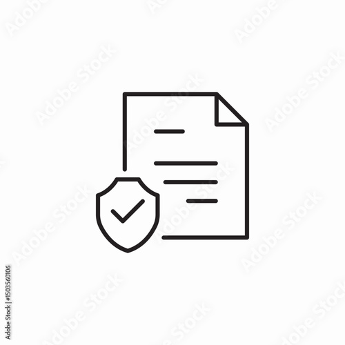 document file protection icon sign vector