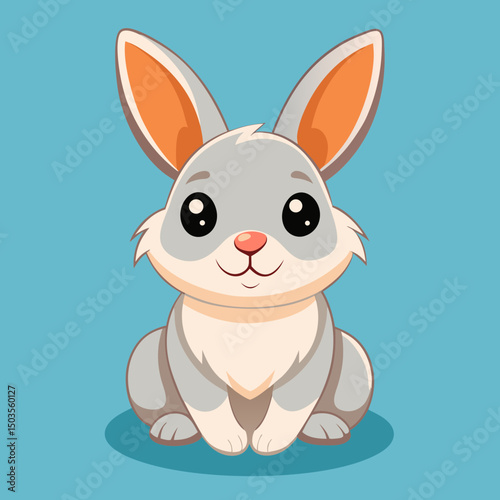 cute bunny rabbit cartoon vector