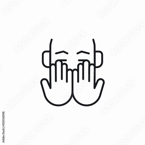 face hide icon sign vector