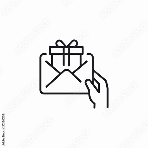 email gift icon sign vector