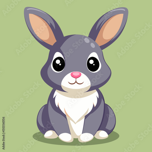 cute bunny rabbit cartoon vector