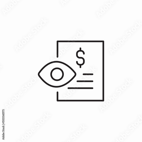 financial document view icon sign vector