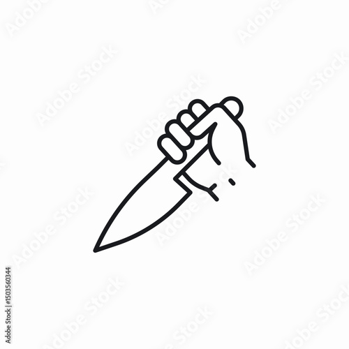 knife hand icon sign vector