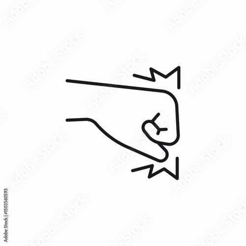 punch force icon sign vector