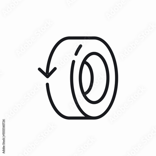 tire cycle icon sign vector