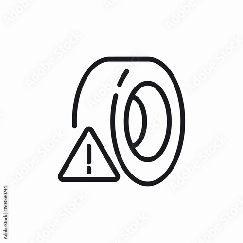 tire error icon sign vector
