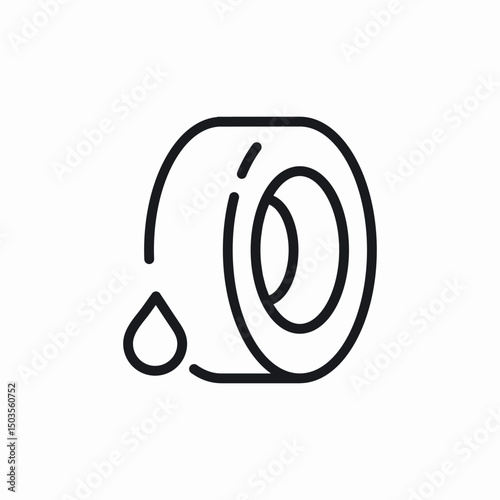 tire humidity icon sign vector