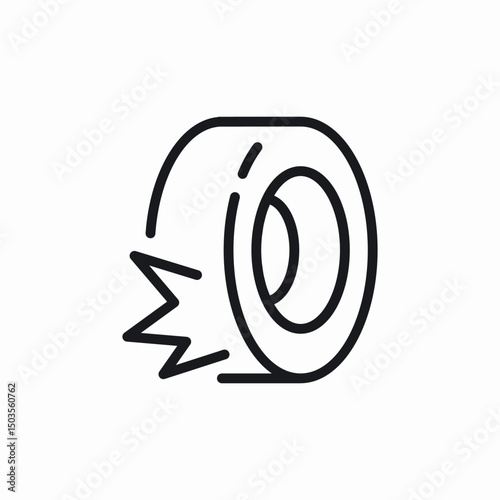 tire pop icon sign vector