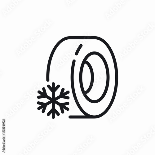 winter tires icon sign vector