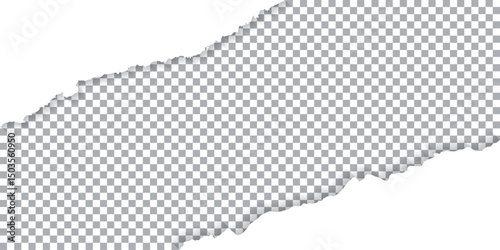 Vector Torn Paper On Transparent Background