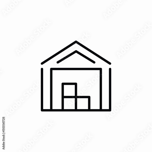 box warehouse icon sign vector