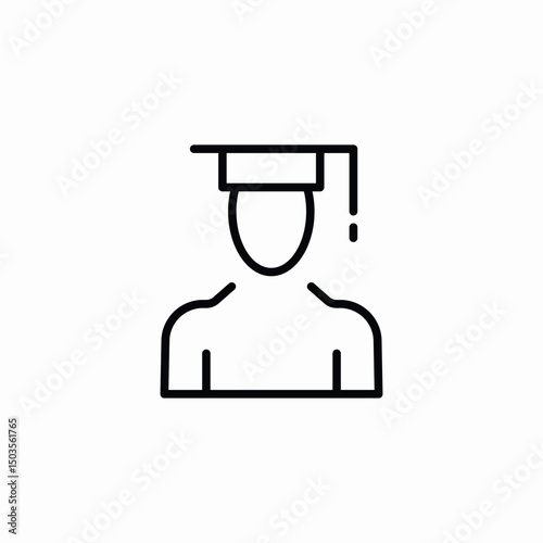 college graduate icon sign vector