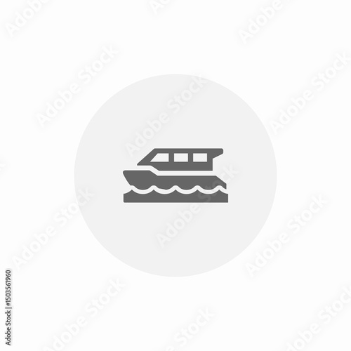 ferry boat icon sign vector
