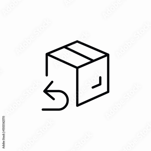 package return icon sign vector