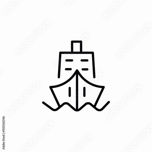 ship sail icon sign vector