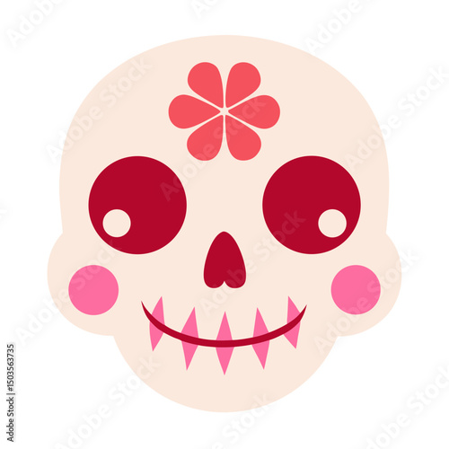 Candy skull vector art illustration