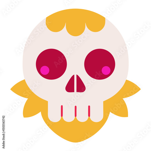 Candy skull vector art illustration