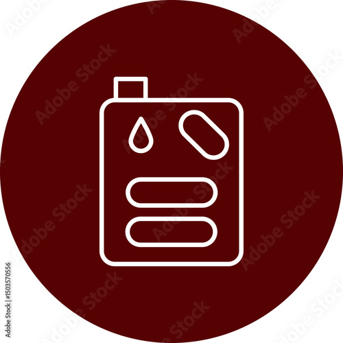 Oil  Vector Brown Circle Icon Design