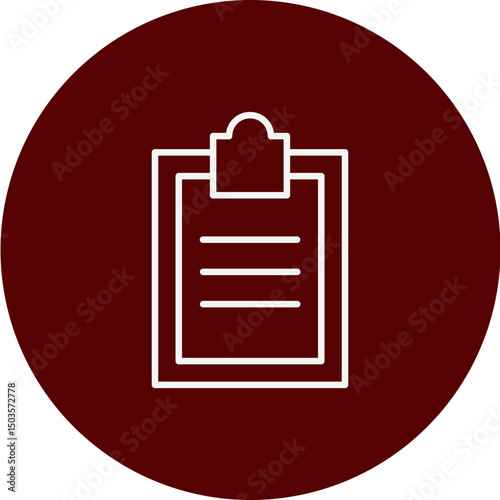 Clipboard Vector Brown Circle Icon Design