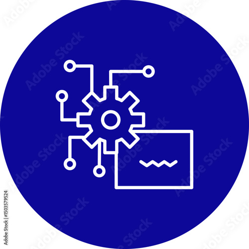 Api Vector Line Blue Circle Icon Design for personal and commercial use