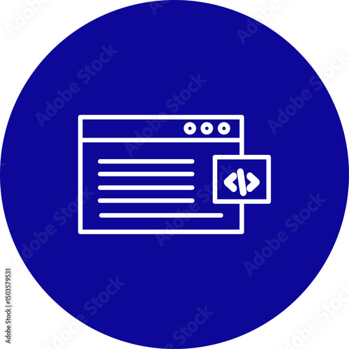 Php Vector Line Blue Circle Icon Design for personal and commercial use