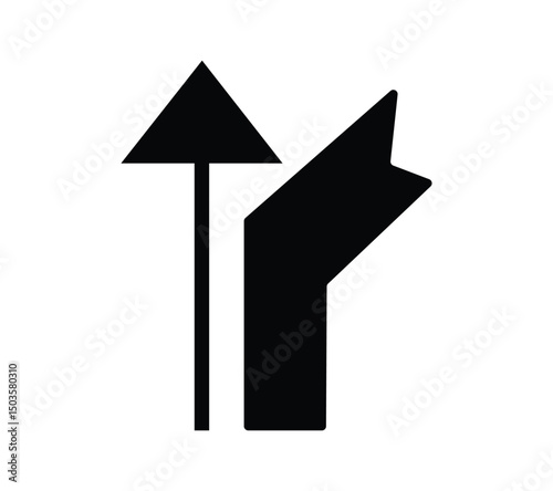 Upward Black Arrow 3D Vector – Modern Symbol of Progress, Ambition, and Business Success on Minimalist White Background
