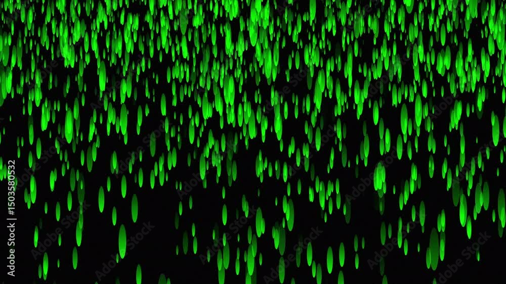 Green Explosion 3D animation Visual symphony of the digital world.