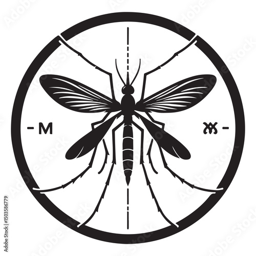 Mosquito Vector Silhouette Icon